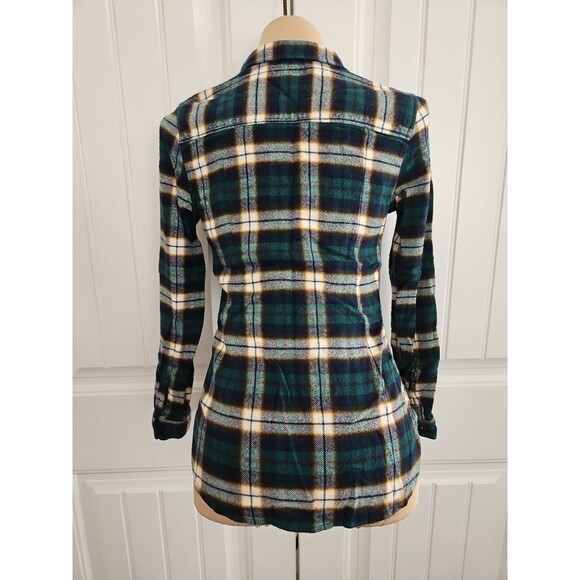 American Eagle Outfitters Women's Top M Slim fit Plaid Ahh Mazingly Soft Green - Picture 5 of 8